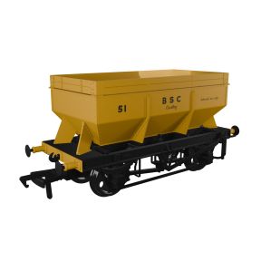 Rapido 963014 OO Gauge LMS 20 Ton Iron Ore Hopper BSC Yellow No.51