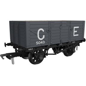 Rapido 973010 OO Gauge GER Diagram 48 7 Plank Wagon GER Grey No.5043 As Preserved