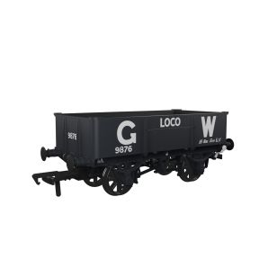 Rapido 977001 OO Gauge GW Diagram N19 Loco Coal Wagon GW Grey No.9876 Larger Letters