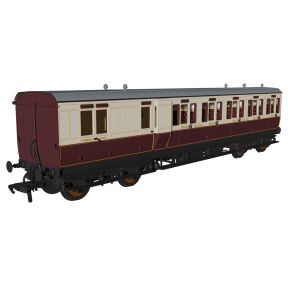 Rapido 978208 OO Gauge Evolution Non-Corridor Brake Third Coach GNoSR Red And Cream 70