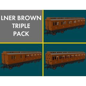 Rapido 978219 OO Gauge Evolution Non-Corridor Carriage Pack LNER