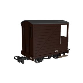 Rapido 990801 OO-9 Single Veranda Brake Van Plain Brown No.1
