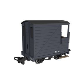Rapido 990804 OO-9 Single Veranda Brake Van Plain Dark Grey No.14