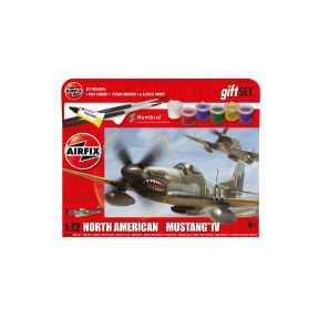 Airfix A55107A North American Mustang Mk.IV Plastic Kit Starter Set
