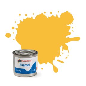 Humbrol No.24 Trainer Yellow Matt Finish Enamel Paint 14ml Tinlet