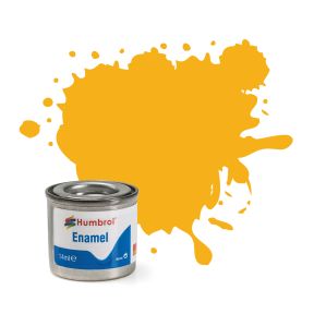 Humbrol No.154 Insignia Yellow Matt Finish Enamel Paint 14ml Tinlet
