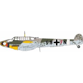 Oxford Diecast AC115S Messerschmitt BF-110G II.ZG./1 Wespe Montecorvino Italy 1943 No Swastika