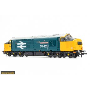 Accurascale ACC3153 OO Gauge Class 37 37420 'The Scottish Hosteller' BR Large Logo Blue With Highland Stag