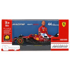 Bburago 18-36852H No.44 Lewis Hamilton Ferrari SF25 With Helmet 2025 Season Diecast Model