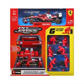 Bburago 18-36865H Pit Pass Diorama Ferrari SF-25 2025 Hamilton