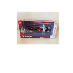 Bburago B18-26827H 2025 Ferrari SF-25 with Lewis Hamilton Figure From Miami GP