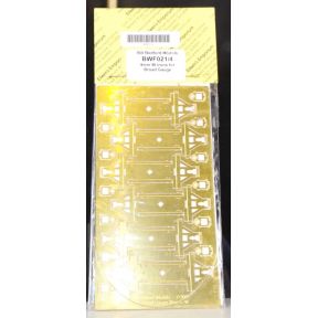 Bill Bedford Models BWF021/4 4mm W Irons For Broad Gauge