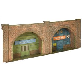Superquick C08 OO Gauge Red Brick Embankment Arches Card Kit