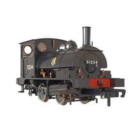 Clark Railworks C1025S OO Gauge L&Y Class 21 Pug 0-4-0 51234 BR Black Early Crest DCC Sound Fitted