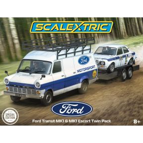 Scalextric C4649A Ford Transit MK1 and MK1 Escort Ford Motorsport