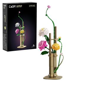 CaDA C59023W Oriental Floral Art Spring Plastic Brick Kit