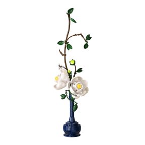 CaDA C59033W Serene Indigo Floral Art Plastic Brick Kit