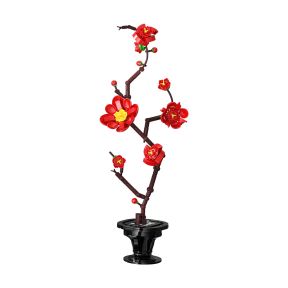 CaDa C59034W Oriental Floral Art Silk Blossom Plastic Brick Kit