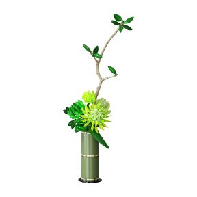 CaDa C59035W Oriental Floral Art: Calm Harmony Plastic Brick Kit