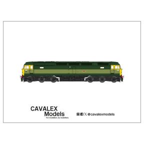 Cavalex CM-1920-TTGREEN OO Gauge Class 47 1920 BR Green Full Yellow Ends