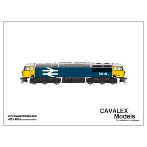 Cavalex Models CM-56111-LLSF OO Gauge BR Class 56 56111 BR Large Logo Blue DCC Sound Fitted