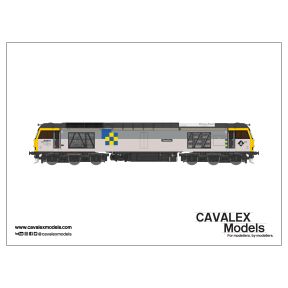 Cavalex Models CM-60001-TGCSF OO Gauge BR Class 60 60001 'Steadfast' BR Railfreight Construction Sector DCC Sound Fitted