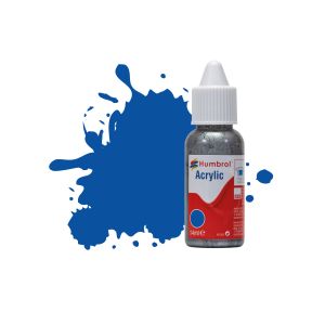 Humbrol DB0014 No.14 French Blue Gloss 14ml Acrylic Paint Dropper Bottle
