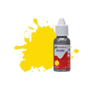Humbrol DB0069 No.69 Yellow Gloss 14ml Acrylic Paint Dropper Bottle