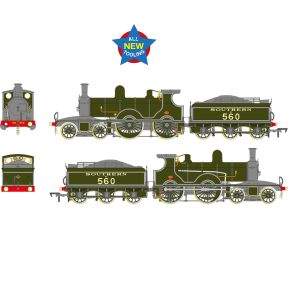 EFE Rail E85024 OO Gauge LSWR Adams T3 560 SR Lined Maunsell Green