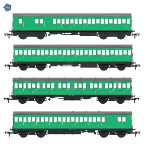 EFE Rail R86022 OO Gauge Set Of 4 LBSCR 54ft Isle of Wight Coaches SR Malachite Green