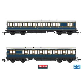 EFE Rail E86035 OO Gauge 54ft Non Corridor Brake Third Coach SDJR Lined Blue No.134