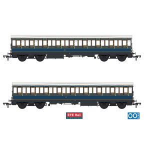 EFE Rail E86036 OO Gauge 54ft Non Corridor Third Class Coach SDJR Lined Blue No.42