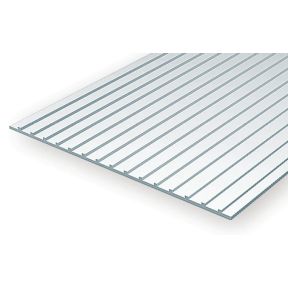 Evergreen EG4524 Metal Roofing .500 Spacing (12.7mm) Plasticard Sheet