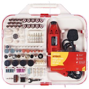 Am Tech F2830 162 Piece Mini Rotary Drill & Bits Set