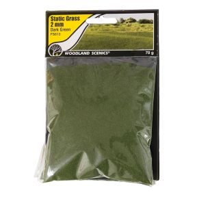 Woodland Scenics FS613 2mm Static Grass Dark Green
