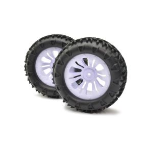 FTX FTX6310W Carnage Mounted Wheel & Tyre Pair White