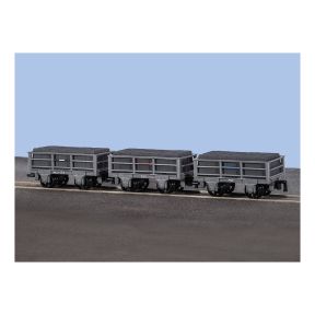 Peco GR-320 OO-9 Pack Of 3 Ffestiniog Railway 2 Ton Slate Wagons Unbraked