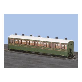 Peco GR-441A OO-9 L&B All 3rd Class Coach SR Green Livery No.2469