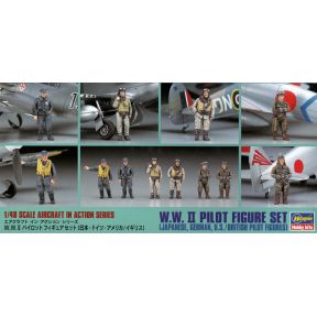 Hasegawa X487 WWII Pilot Figure Set Plastic Kit