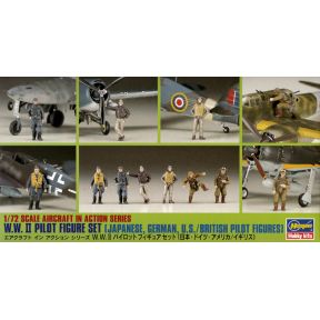 Hasegawa X728 WWII Pilot Figure Set Plastic Kit