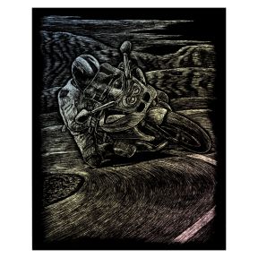 Royal And Langnickel HOLO19 Motorcycle Racing Engraving Art