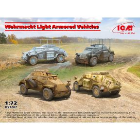 ICM DS7207 Set Of 4 Wehrmacht Light Armored Vehicles Plastic Kit
