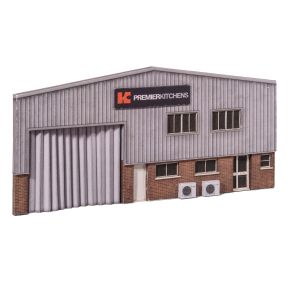 Scale Model Scenery KX060 OO Gauge Ultra-Low Relief Industrial Unit Front Laser Cut Kit