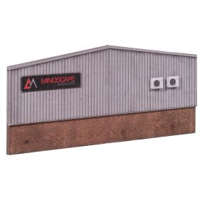 Scale Model Scenery KX061 OO Gauge Ultra-Low Relief Industrial Unit Rear Laser Cut Kit