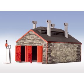 Peco LK-219 OO-9 Ffestiniog Railway Boston Lodge Stone Two Road Engine Shed Laser Cut Kit