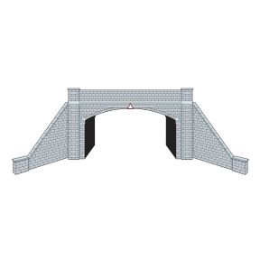 Peco LK12163 TT Gauge Double Track Bridge Stone Laser Cut Kit