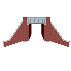 Peco LK12164 TT Gauge Laser Cut Kit Bridge Steel Plate with Brick Abutments Single Track