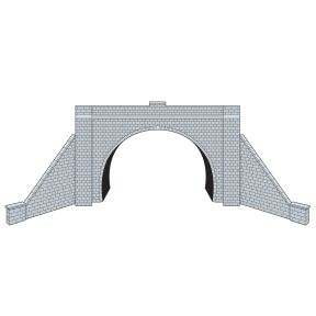 Peco LK12174 TT Gauge Double Track Brick Tunnel Portal With Wing Walls