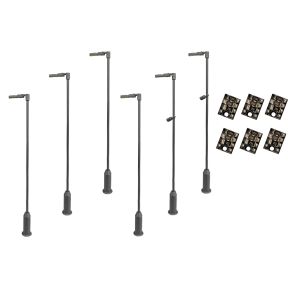 DCC Concepts LML-VPMSL OO Gauge Modern Post Lamps Value Pack Grey 6 Pack