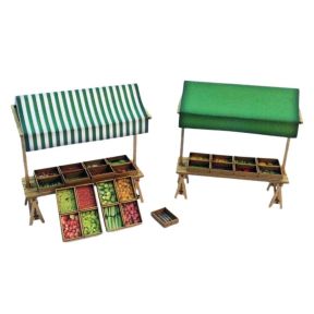 Scale Model Scenery LX067 OO Gauge Market Stalls Laser Cut Kit